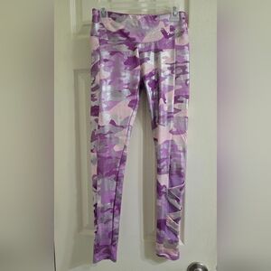 Justice Purple/Silver/Pink  Camouflage Girl's Leggings